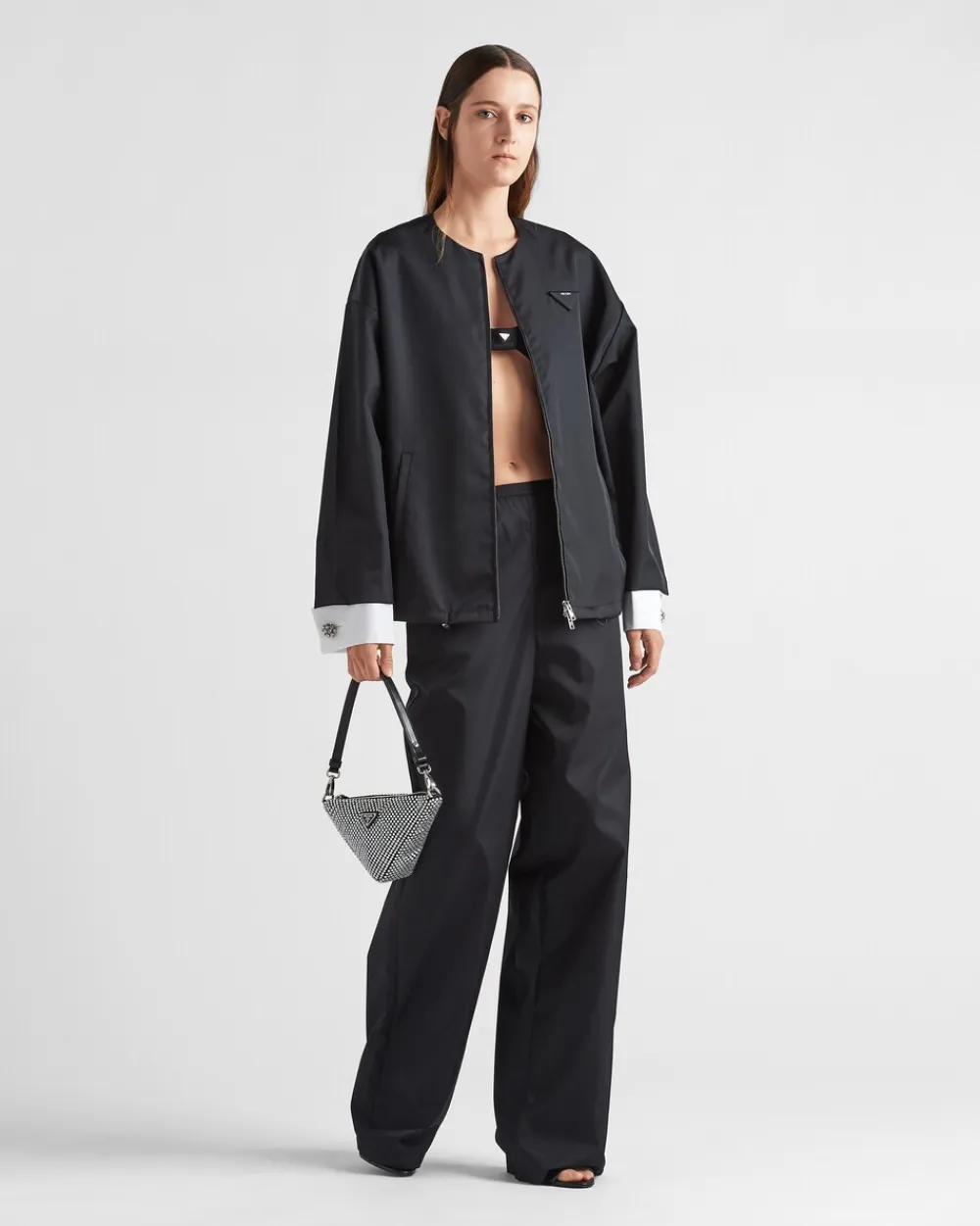 Mujer Prada COLECCIÓN FEMENINA|PANTALONES LARGOS Y CORTOS^Pantalones De Re-nylon
