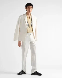 Hombre Prada PANTALONES Y BERMUDAS^Pantalones De Seda