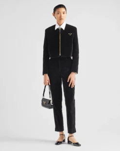 Mujer Prada PANTALONES LARGOS Y CORTOS^Pantalones De Terciopelo