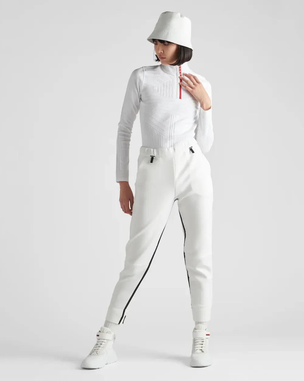 Mujer Prada ROPA^Pantalones En Tejido Técnico Reciclado