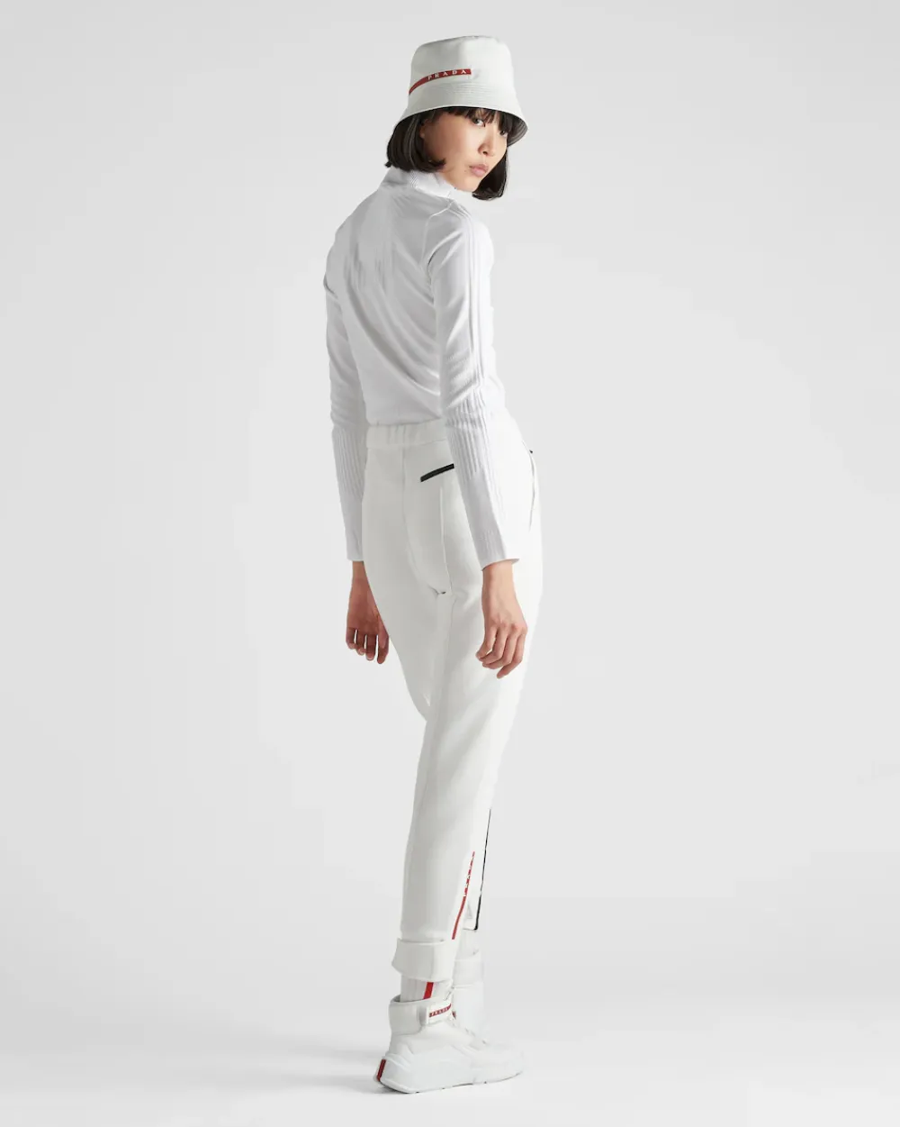 Mujer Prada ROPA^Pantalones En Tejido Técnico Reciclado