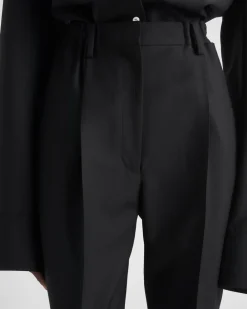Mujer Prada PANTALONES LARGOS Y CORTOS^Pantalones Ligeros De Mohair