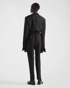 Mujer Prada PANTALONES LARGOS Y CORTOS^Pantalones Ligeros De Mohair