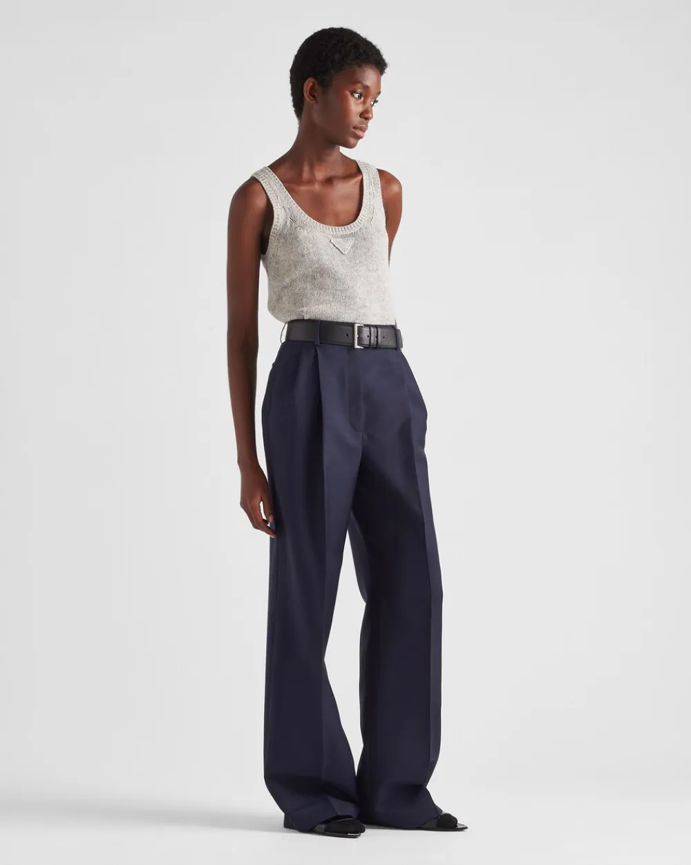 Mujer Prada PANTALONES LARGOS Y CORTOS^Pantalones Ligeros De Mohair