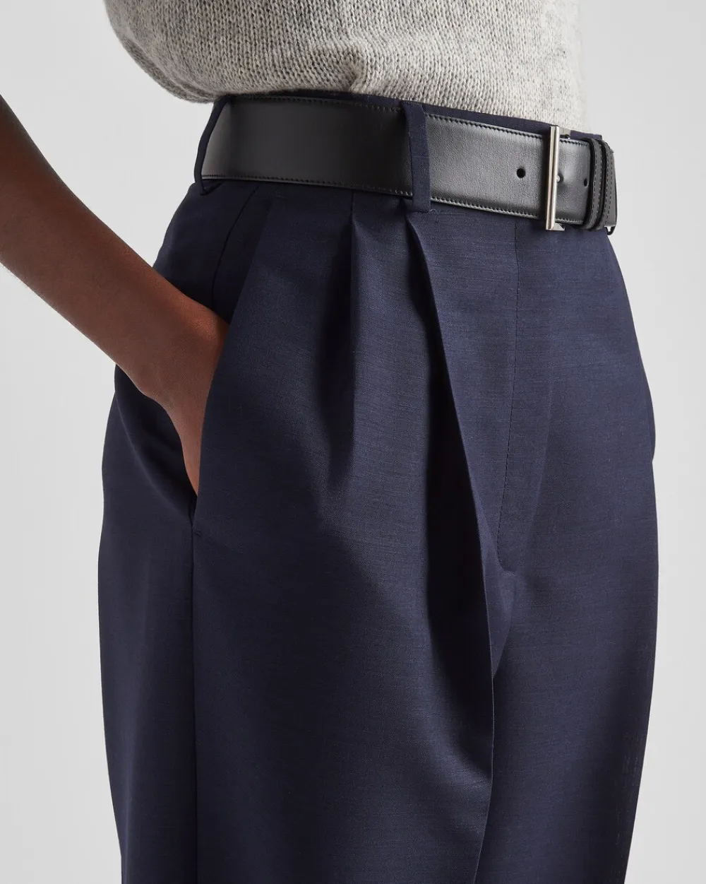 Mujer Prada PANTALONES LARGOS Y CORTOS^Pantalones Ligeros De Mohair