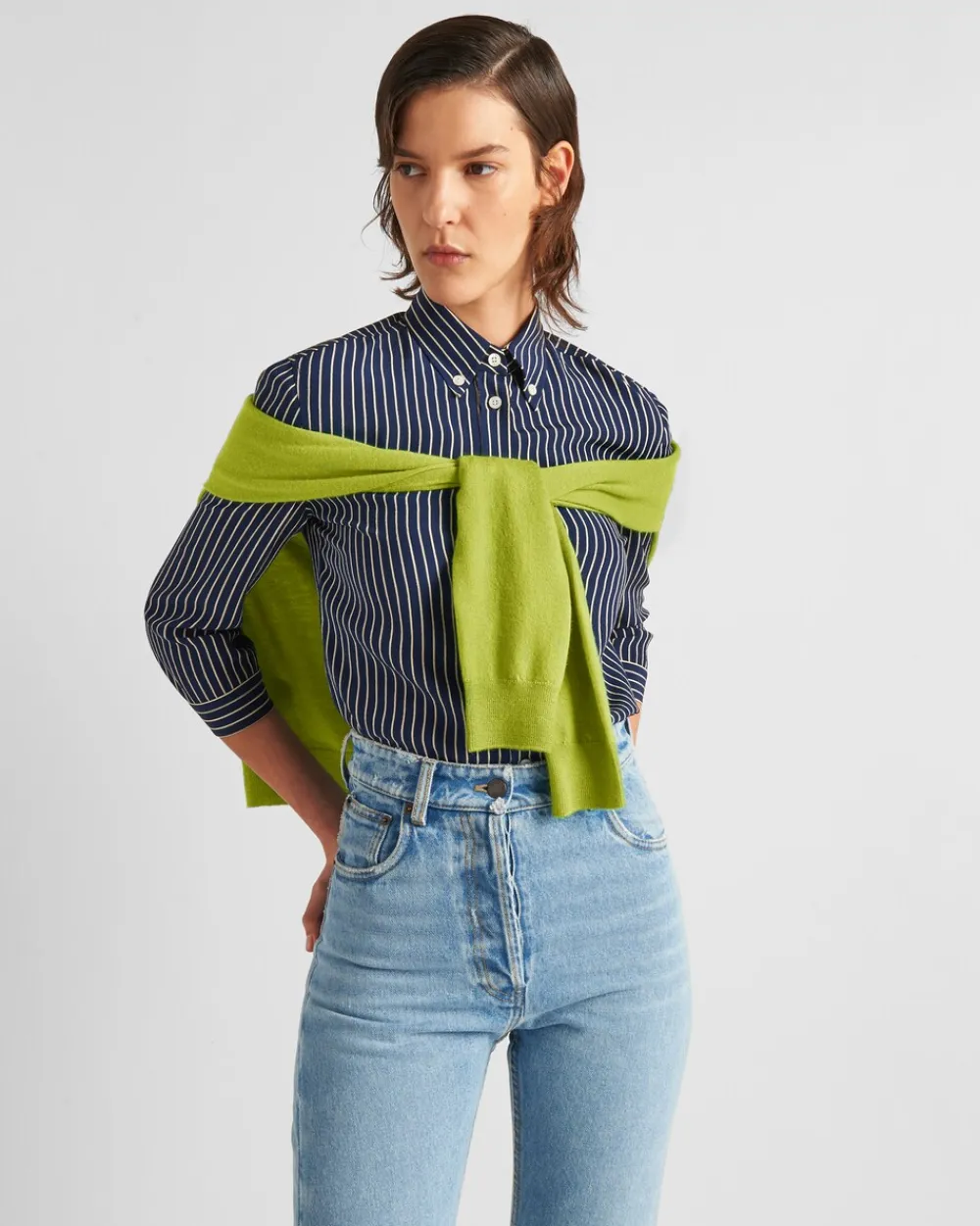Mujer Prada TEJIDO VAQUERO^Pantalones Vaqueros Con Cinco Bolsillos