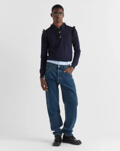 Hombre Prada TEJIDO VAQUERO^Pantalones Vaqueros De Cinco Bolsillos
