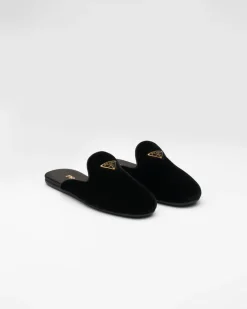 Mujer Prada PANTUFLAS Y CHINELAS^Pantuflas De Terciopelo
