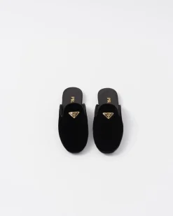 Mujer Prada PANTUFLAS Y CHINELAS^Pantuflas De Terciopelo