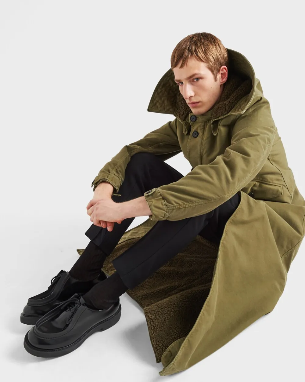 Hombre Prada CHAQUETAS Y ABRIGOS^Parka Larga De Algodón