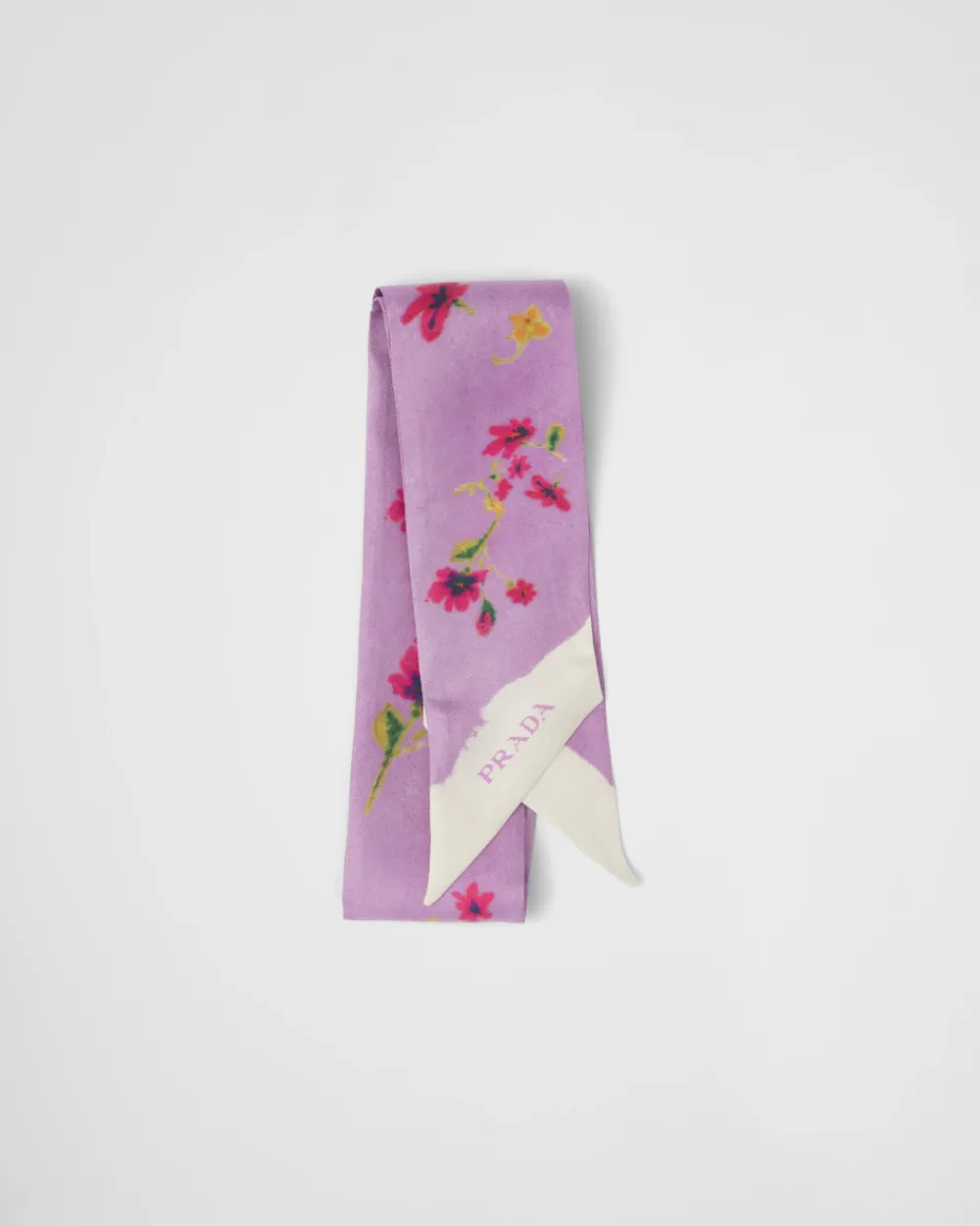 Mujer Prada BUFANDAS Y PAÑUELOS^Pañuelo De Sarga Con Estampado