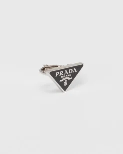 Mujer Prada JOYAS DE PLATA^Pendiente Con Cierre De Clip Symbole