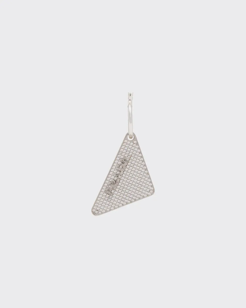 Mujer Prada JOYAS DE PLATA^Pendiente Con Joyas Y Logo En Cristal