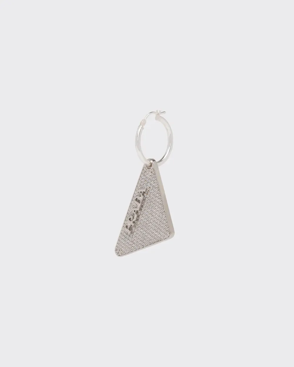 Mujer Prada JOYAS DE PLATA^Pendiente Con Joyas Y Logo En Cristal
