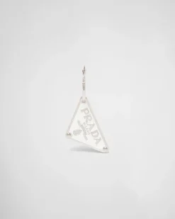 Mujer Prada JOYAS DE PLATA^Pendiente Derecho Con Colgante Symbole