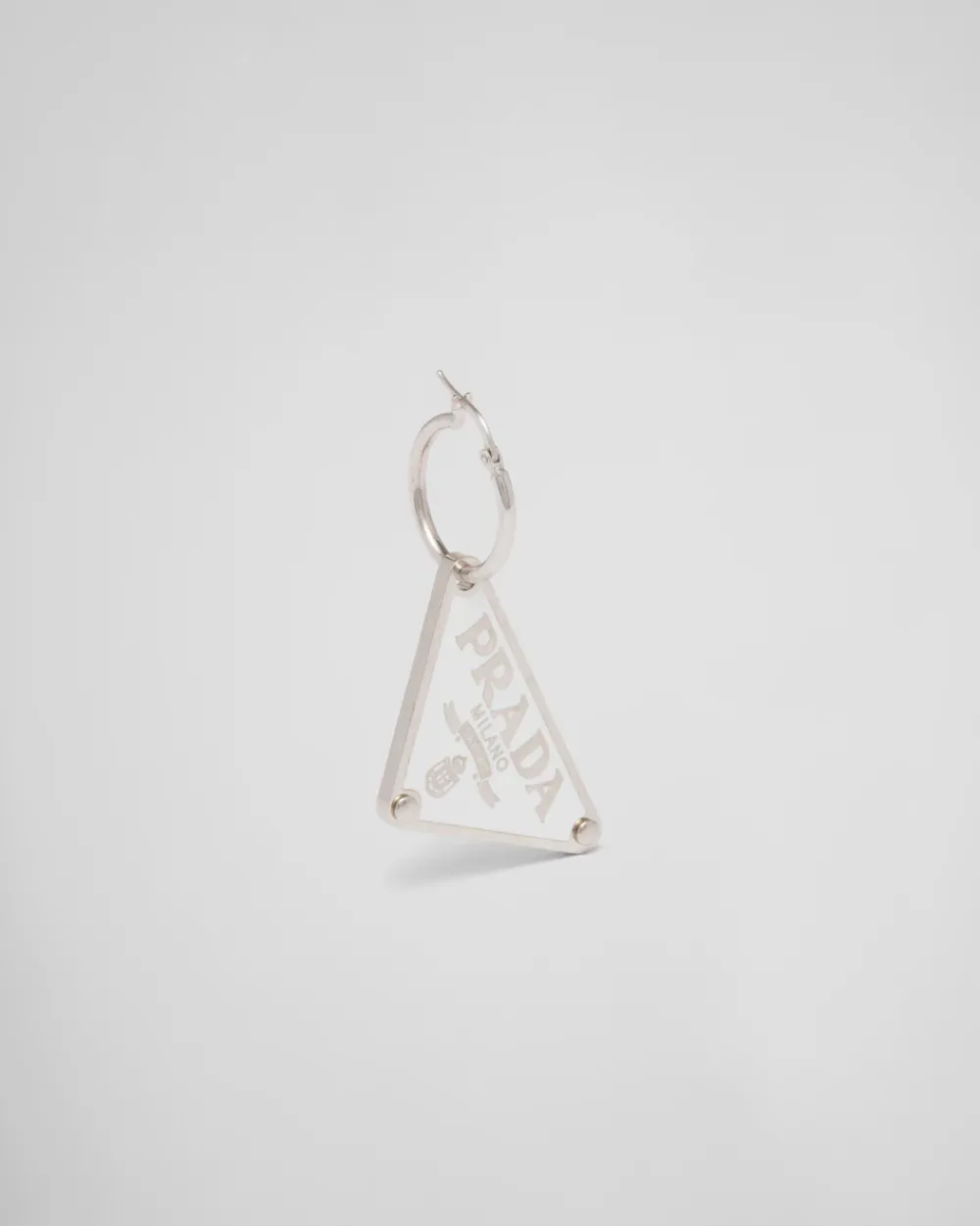 Mujer Prada JOYAS DE PLATA^Pendiente Derecho Con Colgante Symbole