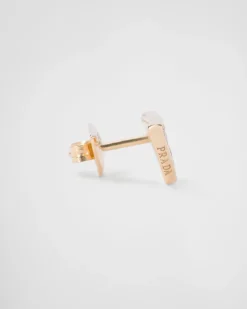 Mujer/Hombre Prada COLECCIÓN DE JOYERÍA ELEGANTE|COLECCIÓN DE JOYERÍA ELEGANTE^Pendiente Individual Eternal Gold De Oro Amarillo Y Diamantes