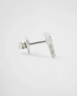 Mujer/Hombre Prada COLECCIÓN DE JOYERÍA ELEGANTE|COLECCIÓN DE JOYERÍA ELEGANTE^Pendiente Individual Eternal Gold De Oro Blanco Y Diamantes
