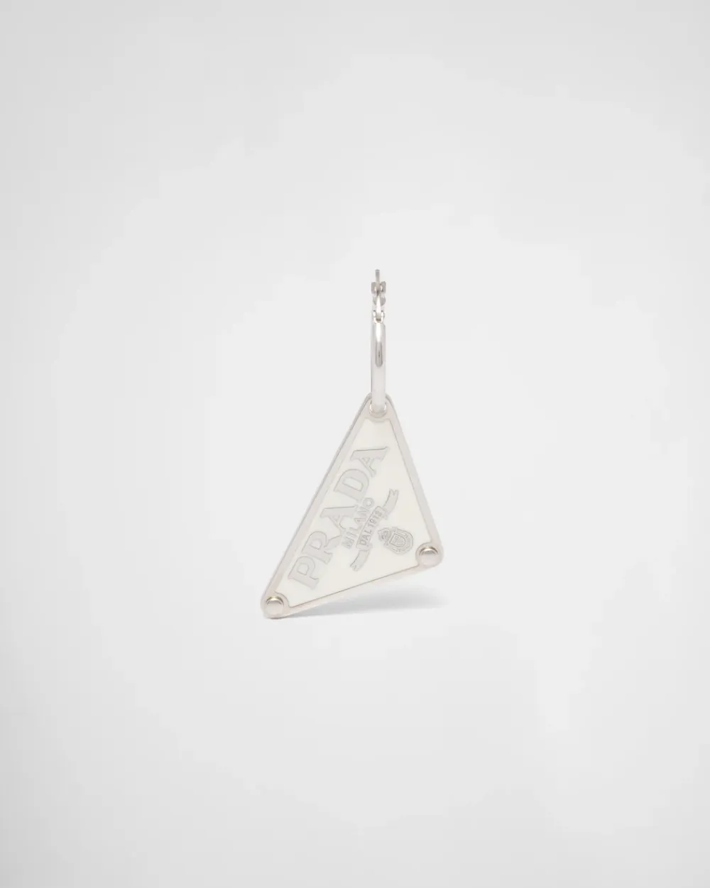Mujer Prada JOYAS DE PLATA^Pendiente Izquierdo Con Colgante Symbole