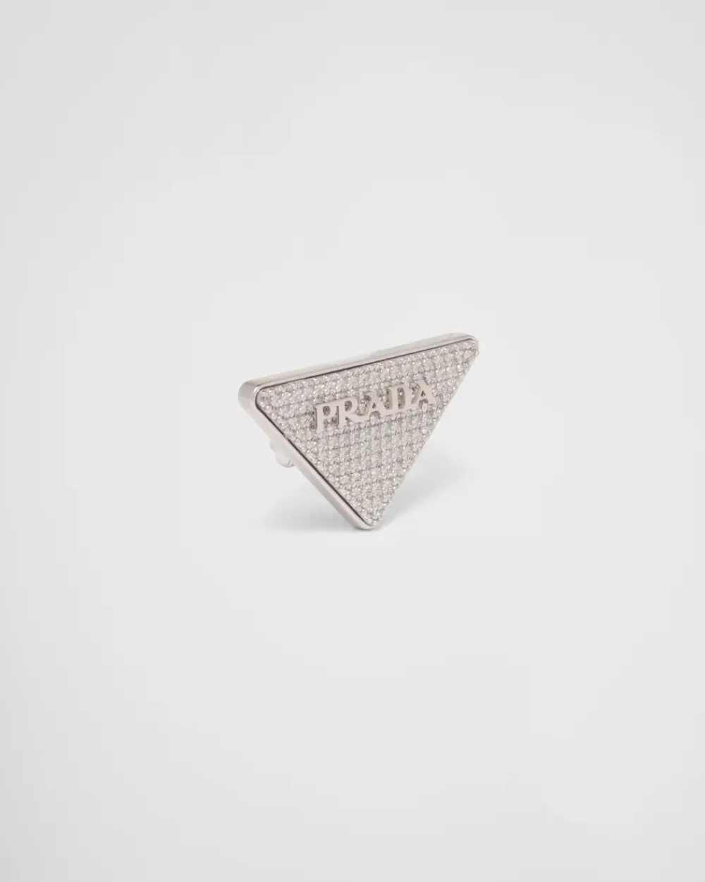 Mujer Prada JOYAS DE PLATA^Pendiente Izquierdo Con Joyas Y Logo En