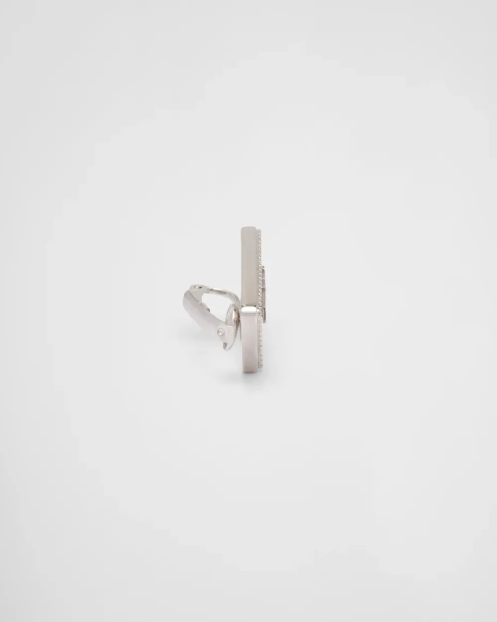 Mujer Prada JOYAS DE PLATA^Pendiente Izquierdo Con Joyas Y Logo En