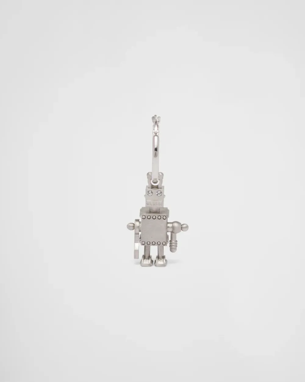 Hombre Prada JOYAS DE PLATA^Pendiente úNico Con Colgante Joya De Robot