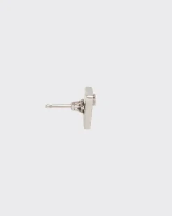 Mujer Prada JOYAS DE PLATA^Pendientes Con Circonitas Y Logo En