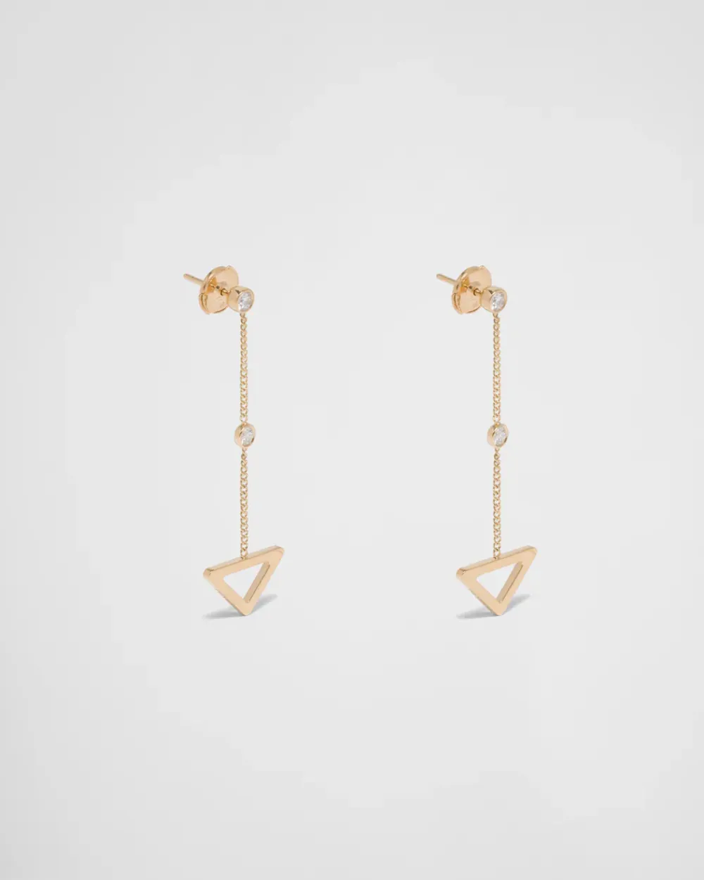 Mujer Prada COLECCIÓN DE JOYERÍA ELEGANTE^Pendientes Con Colgante Calado Eternal Gold De Oro Amarillo Y Diamantes