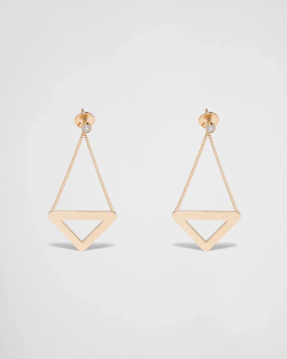 Mujer Prada COLECCIÓN DE JOYERÍA ELEGANTE^Pendientes Con Colgante Calado Eternal Gold De Oro Amarillo Y Diamantes