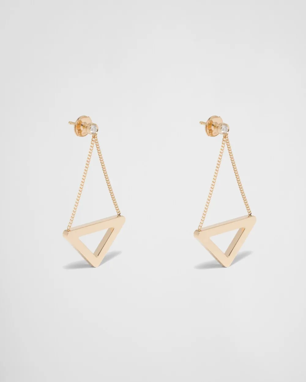 Mujer Prada COLECCIÓN DE JOYERÍA ELEGANTE^Pendientes Con Colgante Calado Eternal Gold De Oro Amarillo Y Diamantes