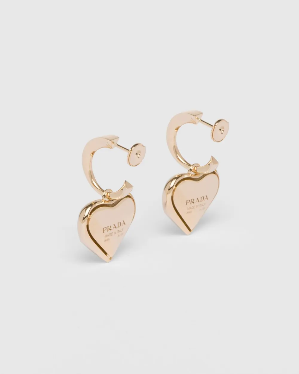 Mujer Prada COLECCIÓN DE JOYERÍA ELEGANTE^Pendientes Con Colgante Pequeños Eternal Gold De Oro Amarillo