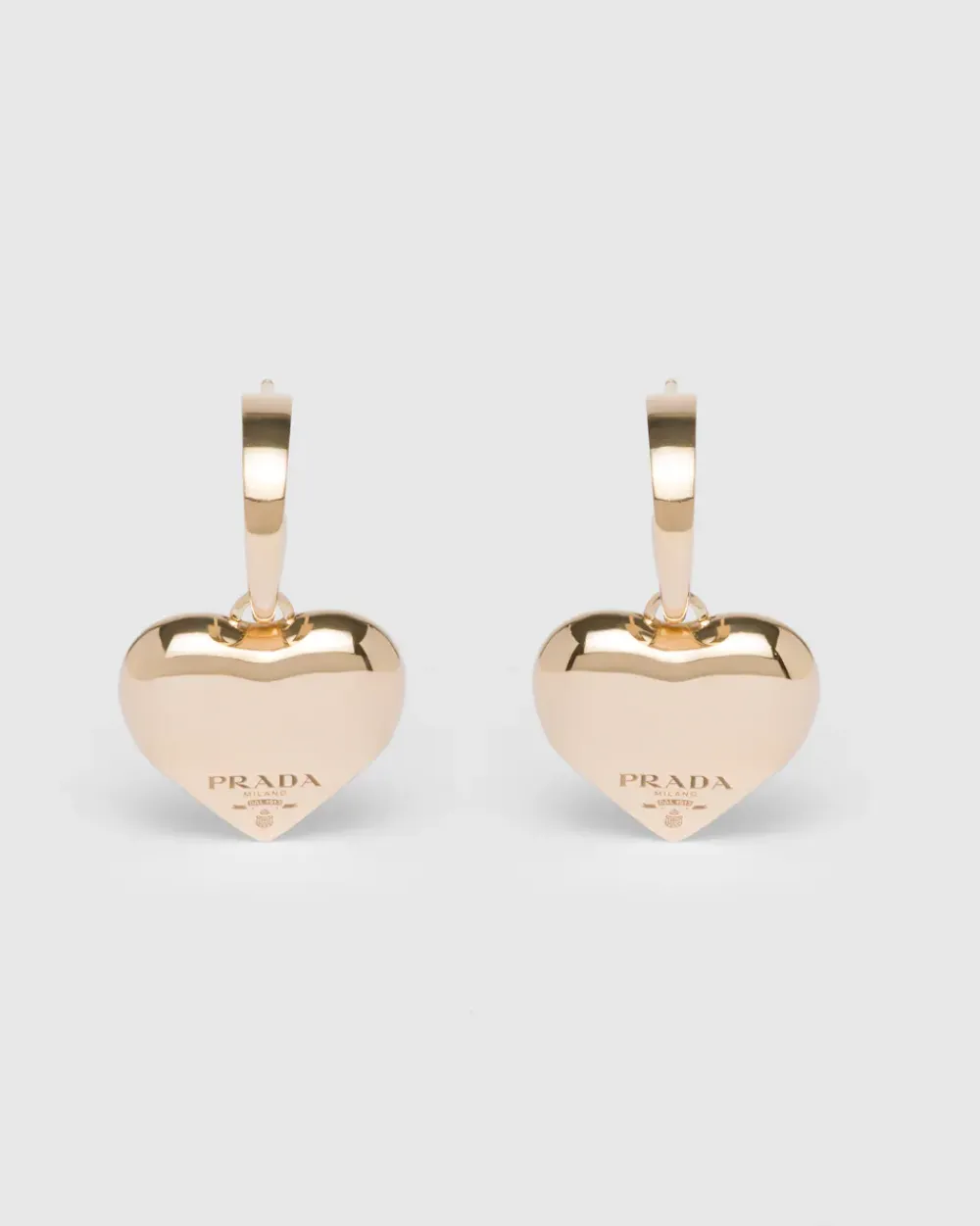 Mujer Prada COLECCIÓN DE JOYERÍA ELEGANTE^Pendientes Con Colgante Pequeños Eternal Gold De Oro Amarillo