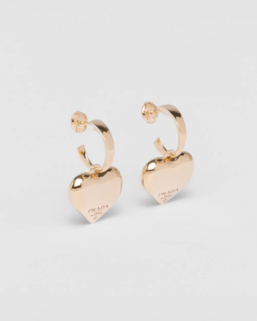 Mujer Prada COLECCIÓN DE JOYERÍA ELEGANTE^Pendientes Con Colgante Pequeños Eternal Gold De Oro Amarillo