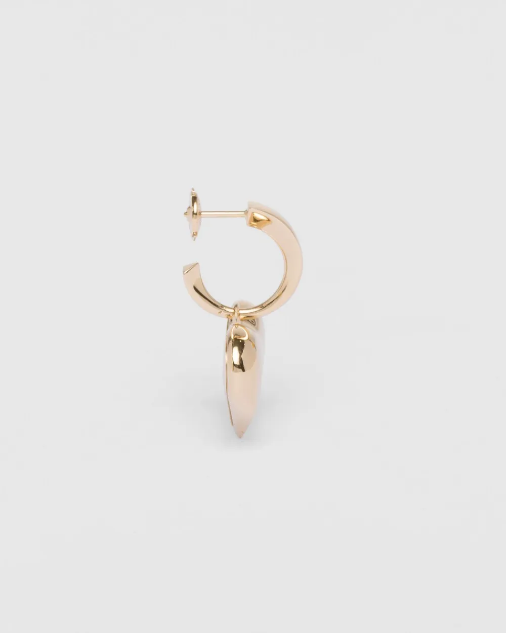 Mujer Prada COLECCIÓN DE JOYERÍA ELEGANTE^Pendientes Con Colgante Pequeños Eternal Gold De Oro Amarillo