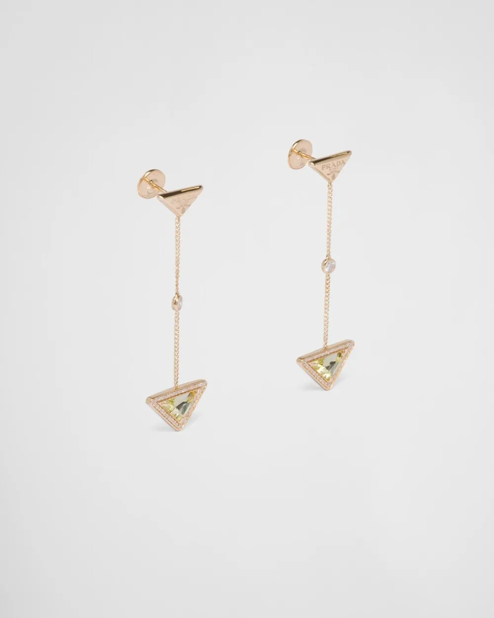 Mujer Prada COLECCIÓN DE JOYERÍA ELEGANTE^Pendientes Eternal Gold De Oro Y Diamantes
