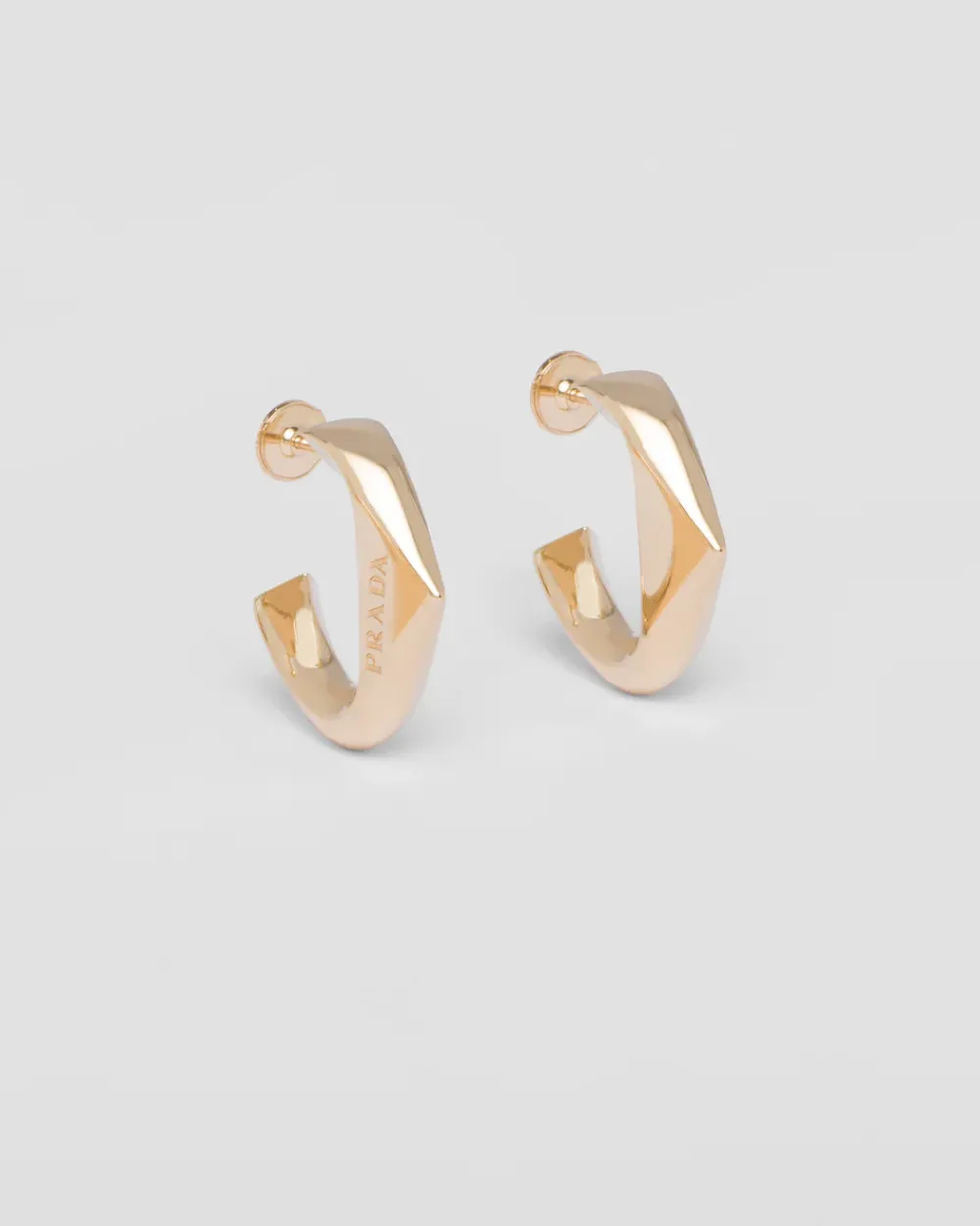 Mujer Prada COLECCIÓN DE JOYERÍA ELEGANTE^Pendientes Pequeños Eternal Gold De Oro Amarillo