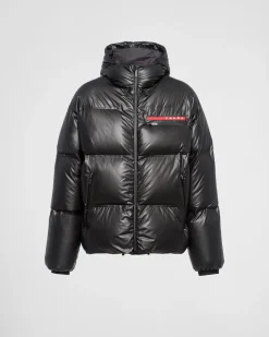 Hombre Prada ROPA^Plumífero Con Capucha De Re-nylon Ligero