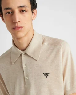 Hombre Prada CAMISETAS Y POLOS|TEJIDOS DE PUNTO^Polo De Cachemir