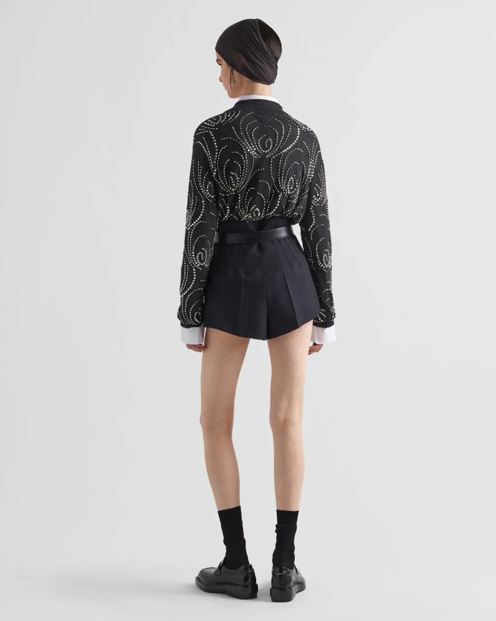 Mujer Prada TEJIDOS DE PUNTO^Polo De Cachemir Con Bordado