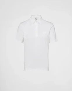 Hombre Prada CAMISETAS Y POLOS^Polo De Manga Corta De Algodón