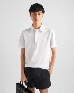 Hombre Prada CAMISETAS Y POLOS^Polo De Manga Corta De Algodón
