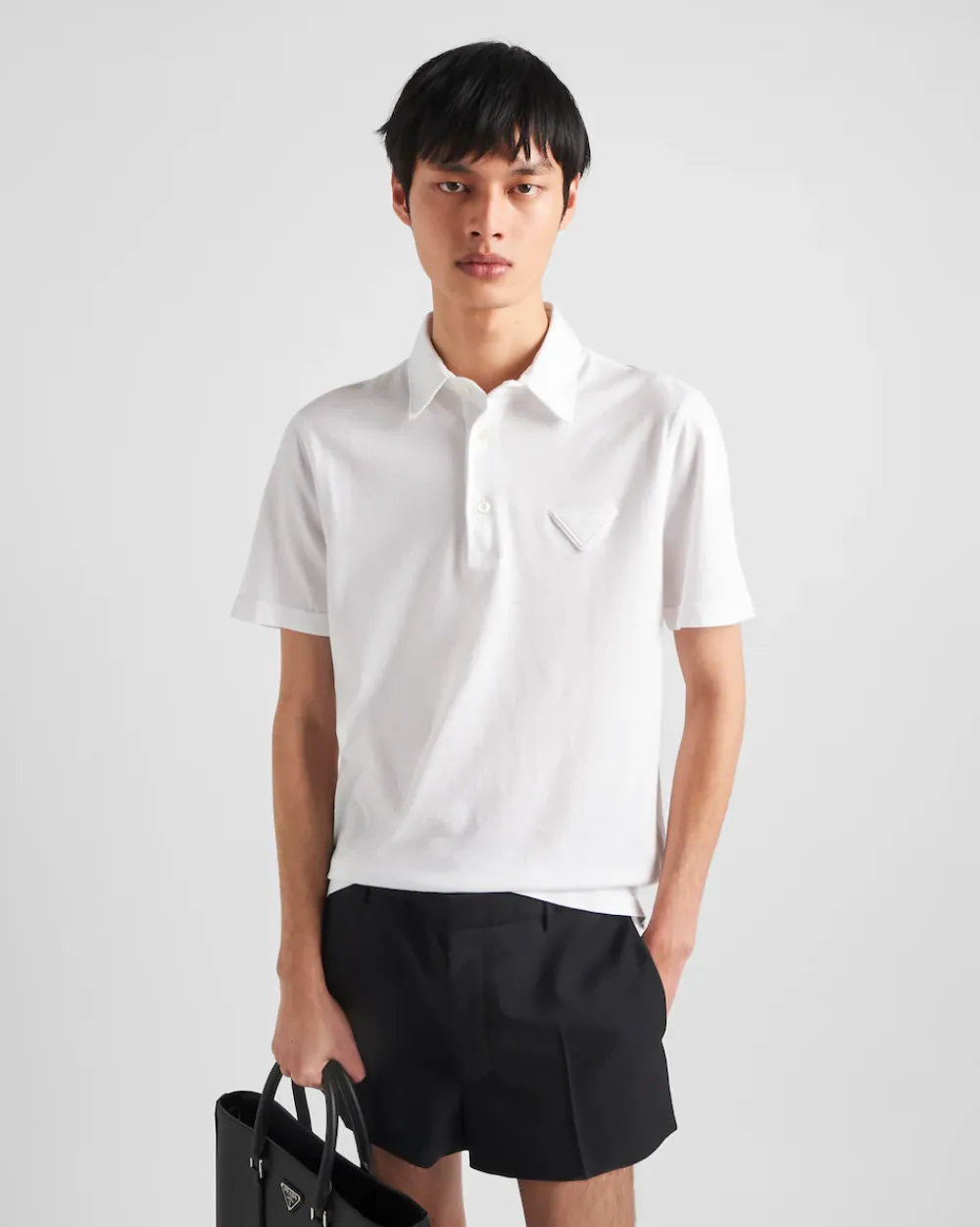 Hombre Prada CAMISETAS Y POLOS^Polo De Manga Corta De Algodón