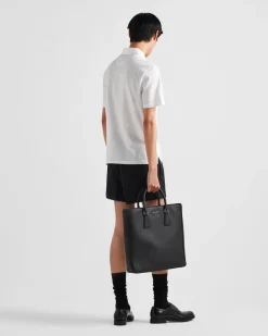 Hombre Prada CAMISETAS Y POLOS^Polo De Manga Corta De Algodón