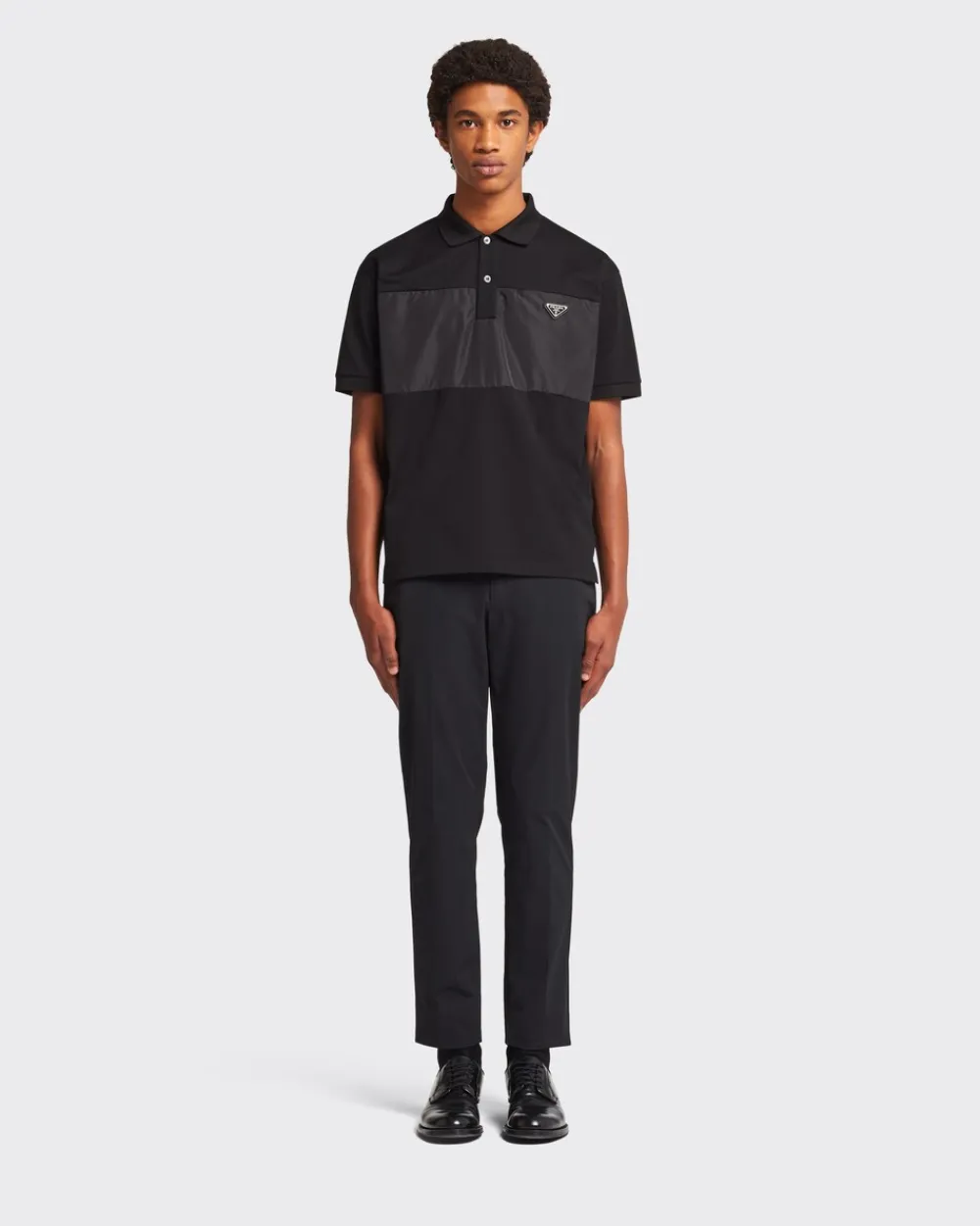 Hombre Prada CAMISETAS Y POLOS^Polo De Piqué Con Detalles De Nylon