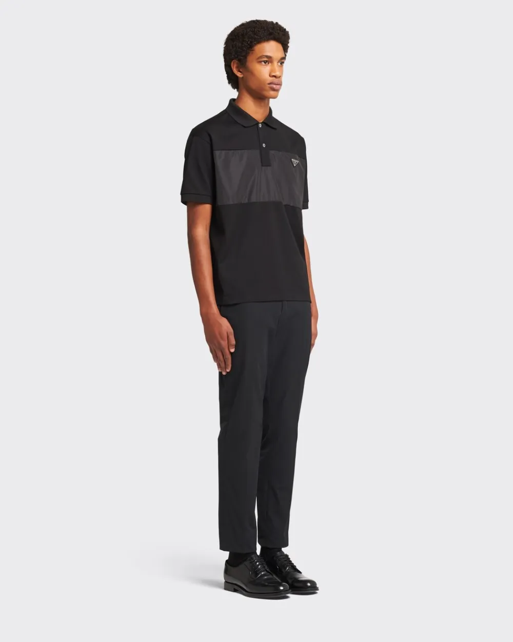 Hombre Prada CAMISETAS Y POLOS^Polo De Piqué Con Detalles De Nylon