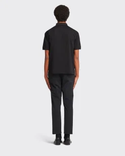 Hombre Prada CAMISETAS Y POLOS^Polo De Piqué Con Detalles De Nylon