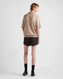 Hombre Prada TEJIDOS DE PUNTO^Polo De Seda Y Algodón
