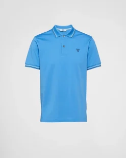 Hombre Prada CAMISETAS Y POLOS^Polo En Piqué De Algodón