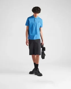 Hombre Prada CAMISETAS Y POLOS^Polo En Piqué De Algodón