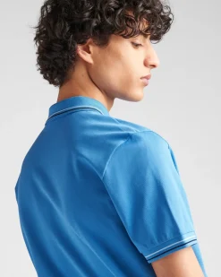 Hombre Prada CAMISETAS Y POLOS^Polo En Piqué De Algodón